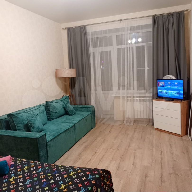 1-к. квартира, 45 м², 2 кровати