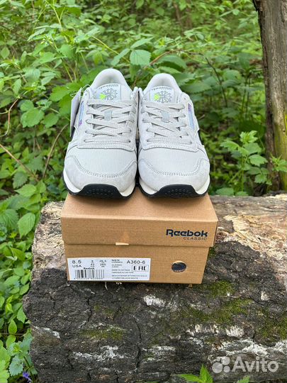 Кроссовки reebok classic grey black 42 сетка