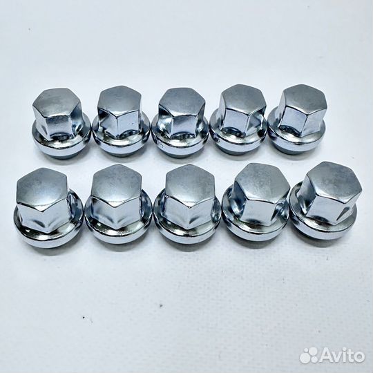 Гайка колёсная М14x1.5x30 хром конус, ключ 19