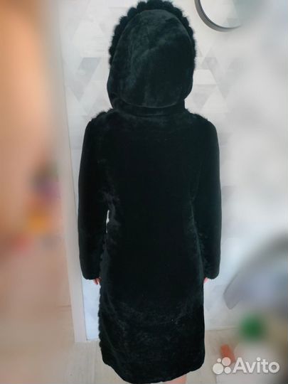 Шуба норковая с капюшоном