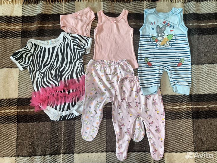 Вещи на девочку пакетом 68-74 размеры