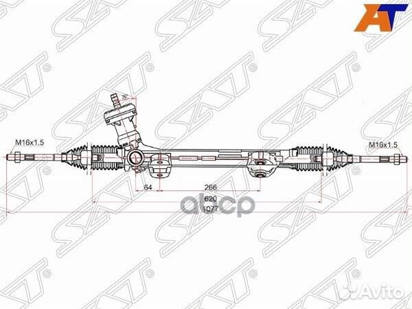 Рейка рулевая hyundai elantra 11- LHD