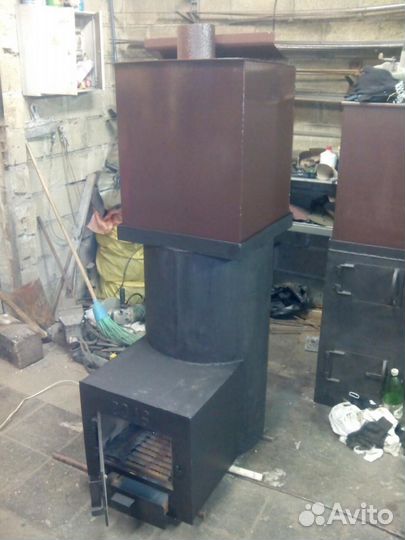 Металлическая печь в баню