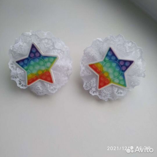 Новогодние бантики, Резиночки для волос