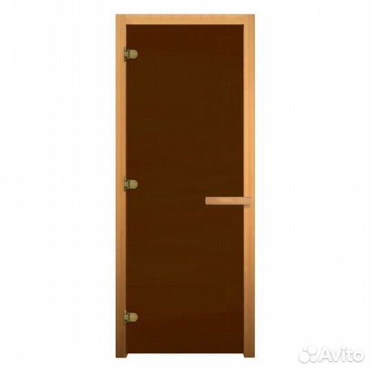 Дверь для Бани стекло Бронза Матовая 190х70 везуви