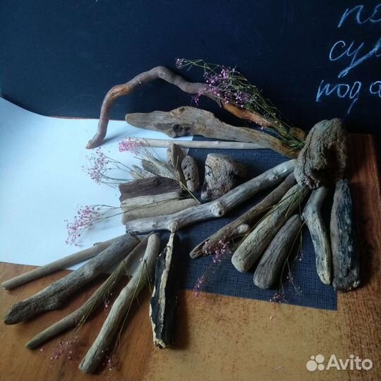 Дрифтвуд набор из 24 коряг. Размер 10-46 см.Лот98