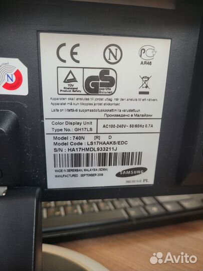 Монитор Samsung syncmaster 740n