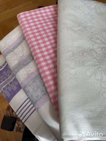 Скатерти льняные жаккардовые СССР