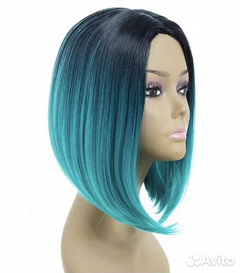 Синтетический парик каре омбре аниме