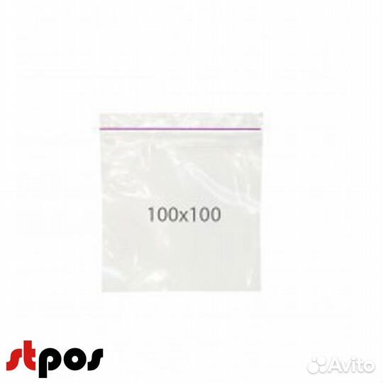 Пакеты zip lock 100х100 мм, 35 мкм, 100 шт./упак