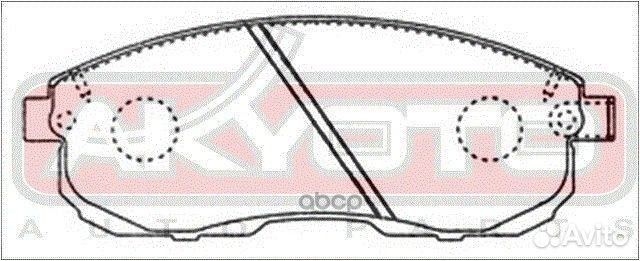 Колодки тормозные дисковые передние akd2201 akyoto