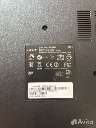 Ноутбук Acer Z5WBH