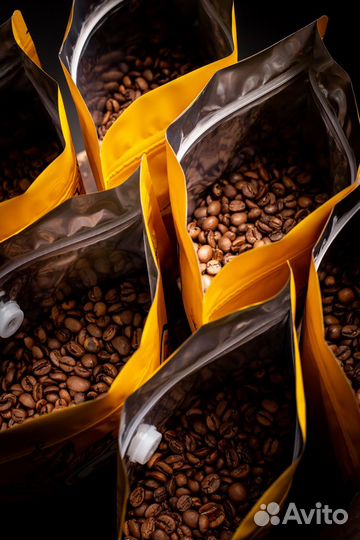 Кофе в зернах. Свежая обжарка