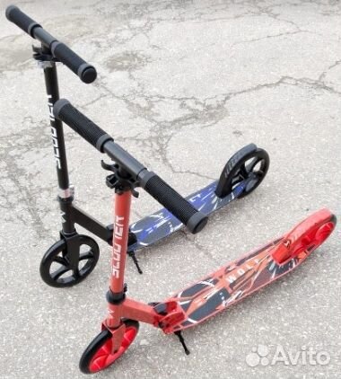 Самокат двухколесный Scooter PU-200,180. Новый