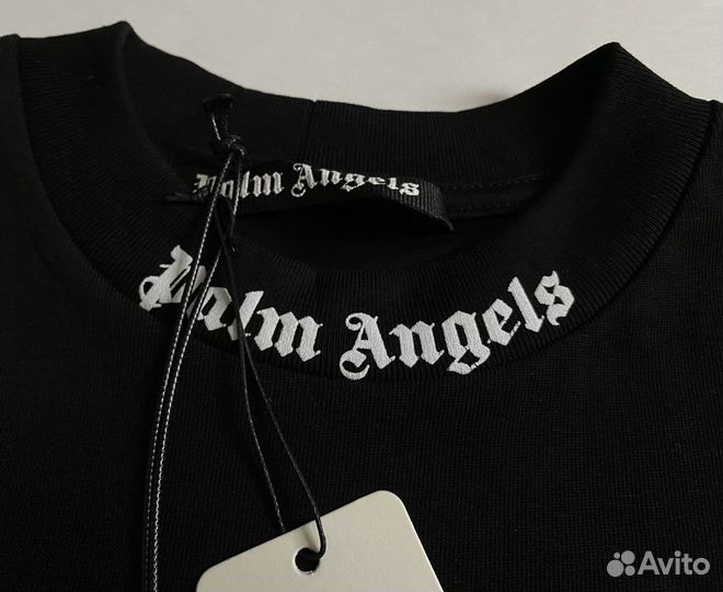 Футболка Palm Angels черная оверсайз S-3XL