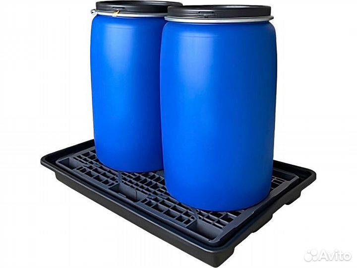 Емкость п/э 1362х962х160 для 2-х бочек цв. чёрный