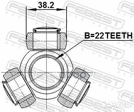 0216-F15 трипоид 22X38.2 Honda Civic 06-11 021