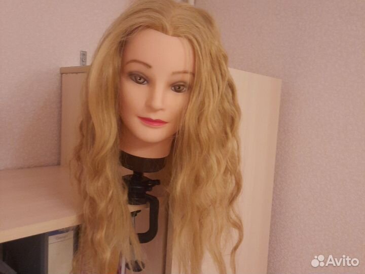Голова манекен натуральные волосы