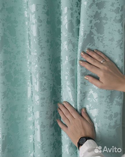 Мраморные шторы Версаль лазурный