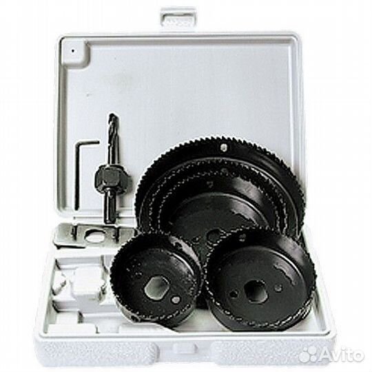 Набор кольцевых пил по дереву, 64-127 мм, 8 предме