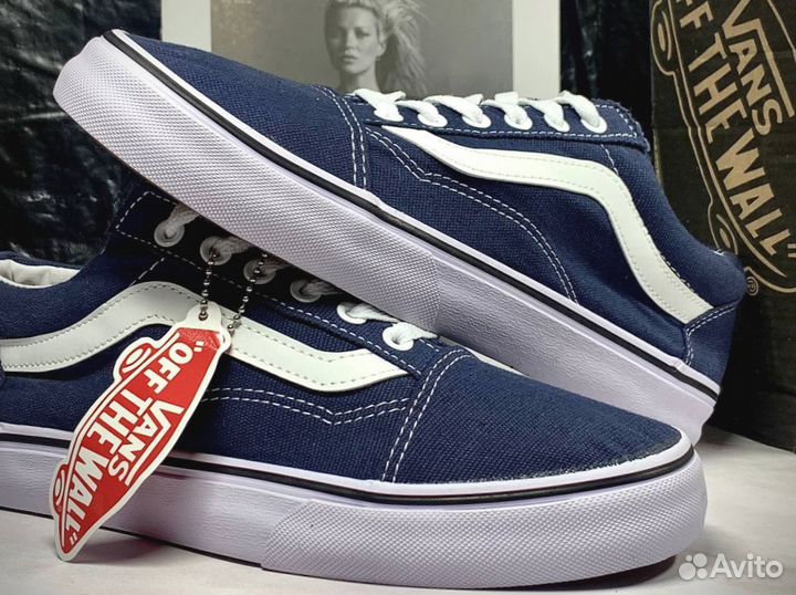 Кеды vans синие
