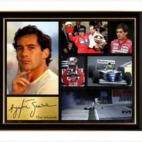 Ayrton Senna автограф и фото на металле