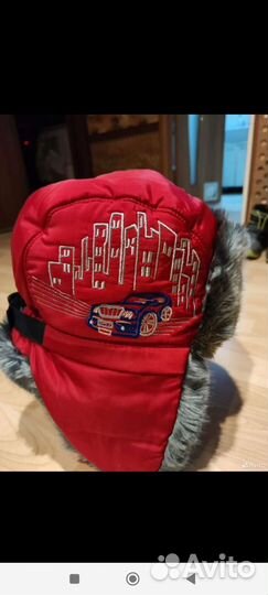 Шапка ушанка на мальчика 6-8 лет