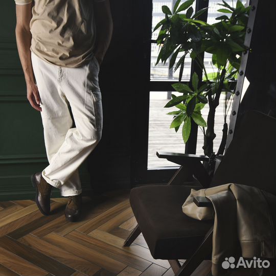 Ботинки мужские кожа высокие Броги