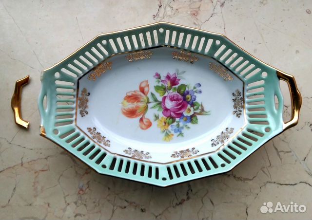 Конфетница (салатница) с позолотой