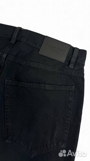 Джинсы Balenciaga Unisex Straight Jeans Black