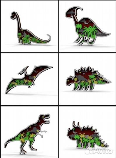 Многослойные раскраски детские из дерева