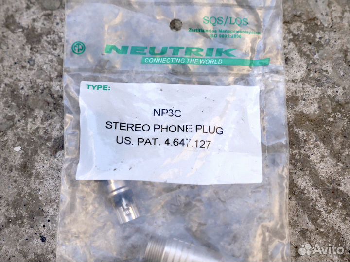 Neutrik NP3C разъём Jack джек