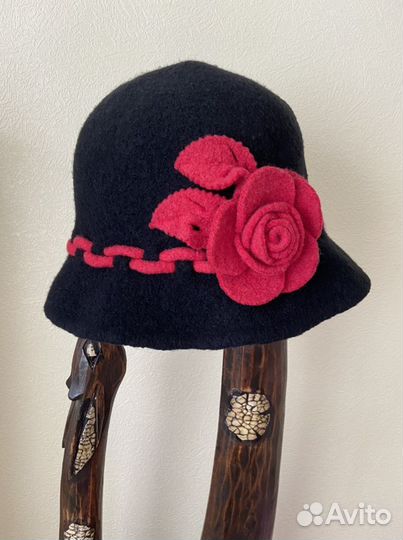 Шляпка из натуральной шерсти (весна, осень)