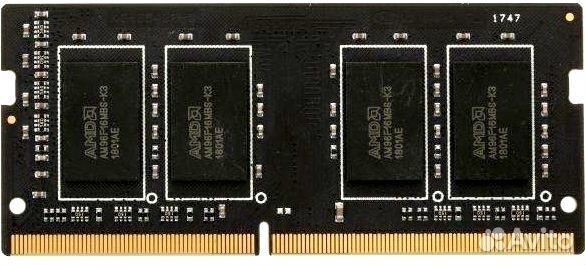 4Gb DDR4 2666MHz AMD SO-dimm (R744G2606S1S-U) RTL