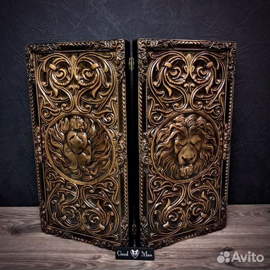 Нарды резные, Бук, 60х60 см. Доставка