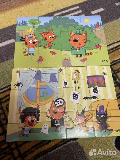 Пазл три кота