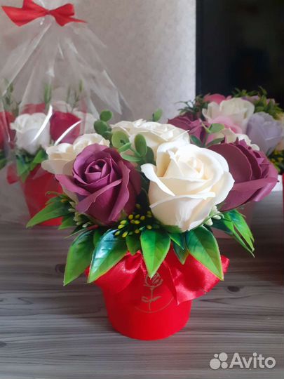 Букет из мыльных цветов