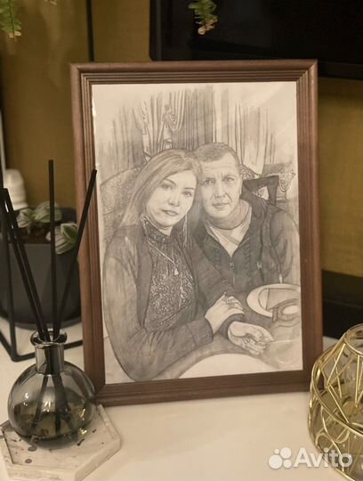 Портрет по фото простым карандашом