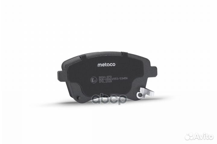 Колодки тормозные передние к-кт metaco 3000-373