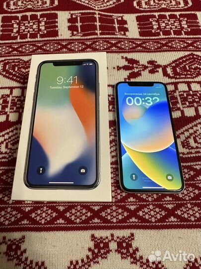 iPhone X 64 Silver 100 батарея
