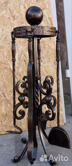 Каминный набор - 4 предмета на стойке