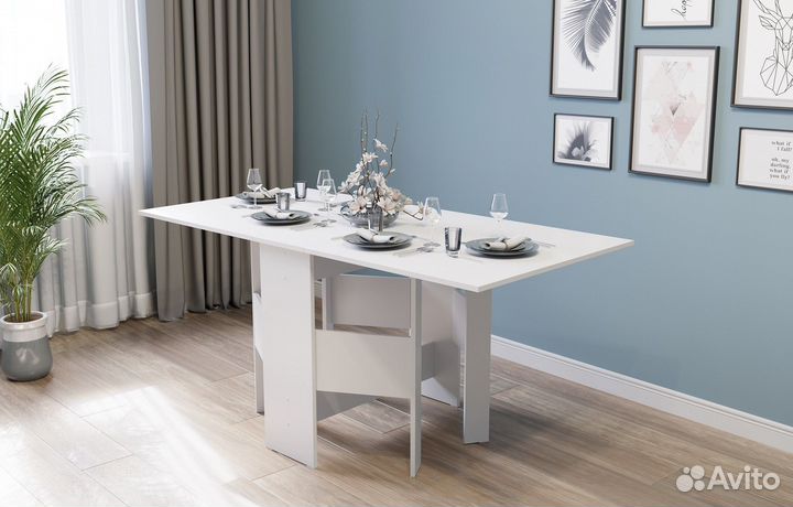 Стол-книжка белый