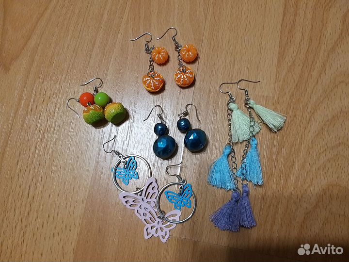 Серьги и ожерелья ручная работа