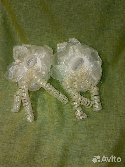 Банты для волос белые