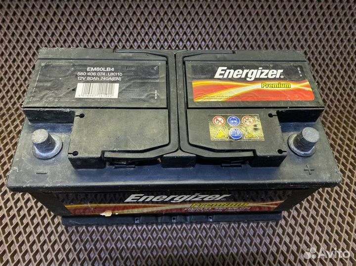 Аккумулятор Energizer 80 Ah 740 A бу