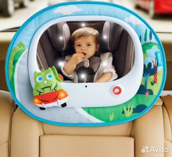 Автомобильное зеркало детское с музыкой и пультом