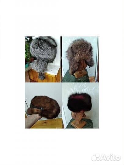 Шапки из чернобурки, песца, норки