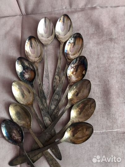 Мельхиоровые ложки 12шт