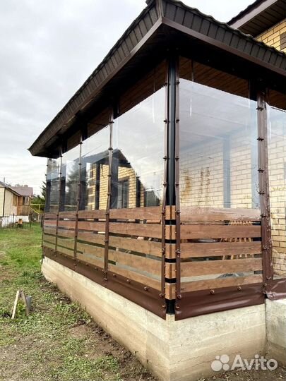 Мягкие окна для беседки / расчет по фото
