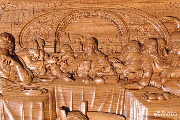 Тайная вечеря, Леонардо да Винчи, 37х70х5,5 см